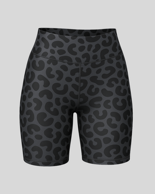 Bike Shorts - Black Leopard