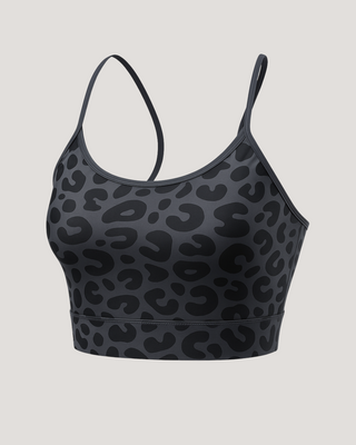 Sports Bra - Black Leopard