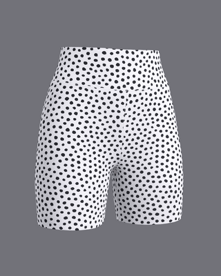 Bike Shorts - White Leopard