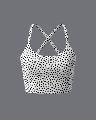 Sports Bra - White Leopard